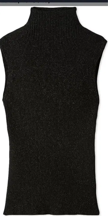 SNIDEL 블랙 슬리브리스 니트