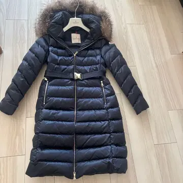 MONCLER 후드 부착 다운 자켓 네이비