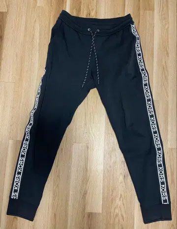 MICHEL KORS 마이클코어스 스웨트 팬츠 블랙 S 사이드 로고