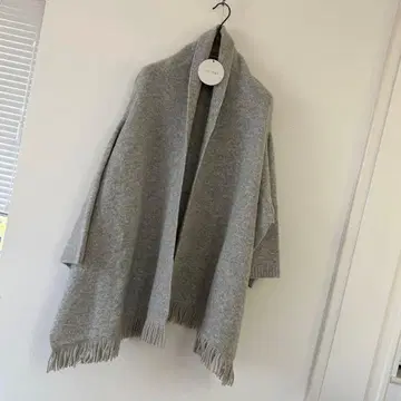 미사용 새상품 YOUTOWA 프린지 숄 니트 가디건