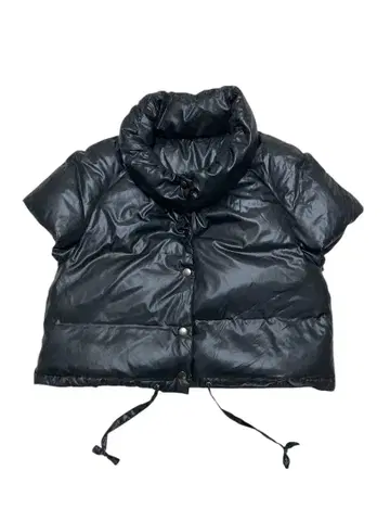 새상품급 LADUREE 다운 베스트 9호 블랙 짧은 기장 y2k