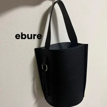 [ 미사용 ] ebure 버킷형 블랙 ( 소가죽 ) 레더백