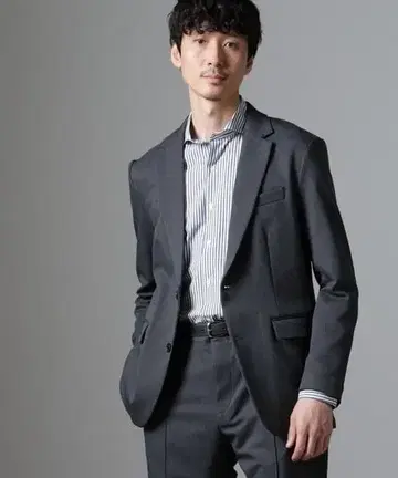 [ N JACKET BASIC ] 멜란지 이중직 트윌 스트레치 자켓