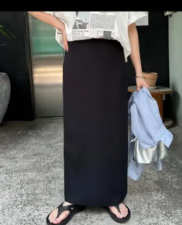 디스코트 리브 내로우 스커트 Discoat