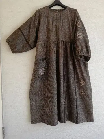 기모노 리메이크 롱 원피스 (진흙 오시마) 1