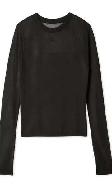 블랙 긴팔 메쉬 상의 snidel