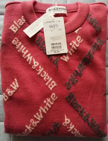 Black & White 빨간색 니트 스웨터 M