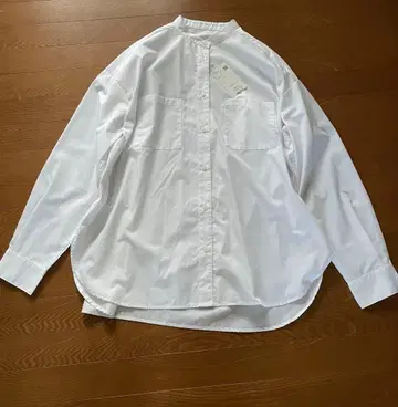 나노 유니버스 스탠드 카라 셔츠 화이트