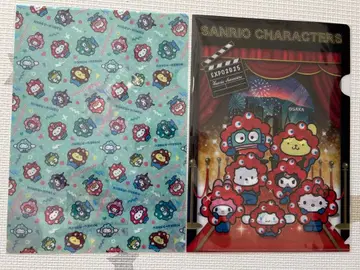 산리오 x 미야쿠미야쿠 콜라보 상품 귀여운 클리어 파일 2개 세트