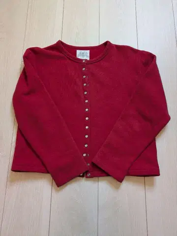 아네스베 가디건 프레션 속기모 코튼 빨간색 스테디셀러
