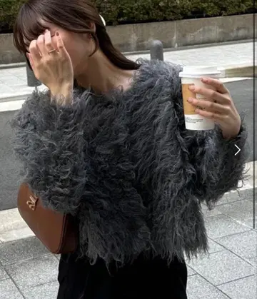 INTER FACTORY azusa - 샤기 니트 가디건