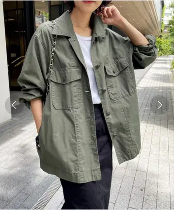 새상품급 립스탑 밀리터리 셔츠 블루종