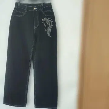 Y2K 블랙 데님 팬츠