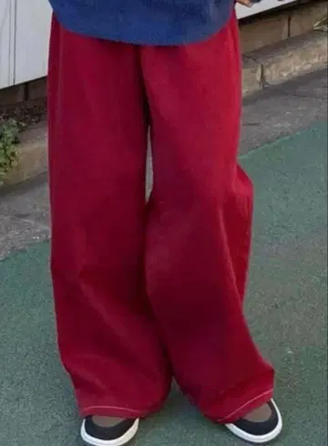 새상품급 PAGEBOY 스티치 턱 와이드 팬츠 M