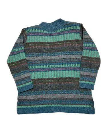 새상품급 PANA-TENE 스트라이프 패턴 니트 스웨터 가을/겨울