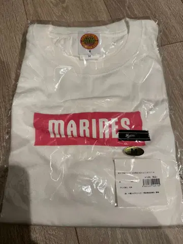 MARINE 로고 T셔츠 M 사이즈 화이트