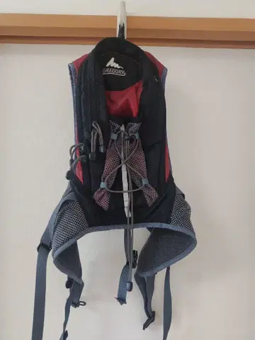 GREGORY 메쉬 백팩 그레이/레드