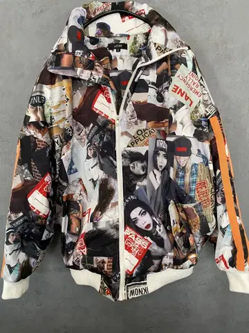 RE730 빅 실루엣 블루종 사진 올 패턴 M 사이즈 돌먼 슬리브