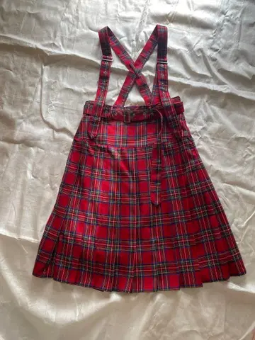 candystripper 체크 스커트