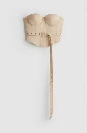 H&M x rokh 베이지 코르셋 뷔스티에