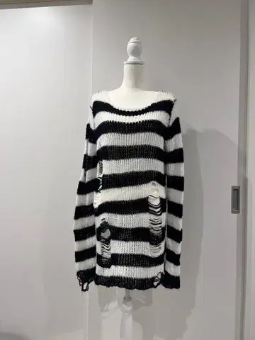 서브컬처 보더 니트 롱 서브컬처 지뢰 다크코어