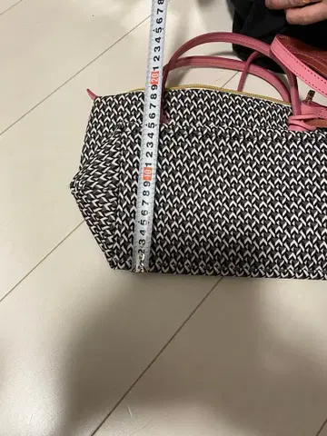 토트백 핑크 손잡이 약 30cm
