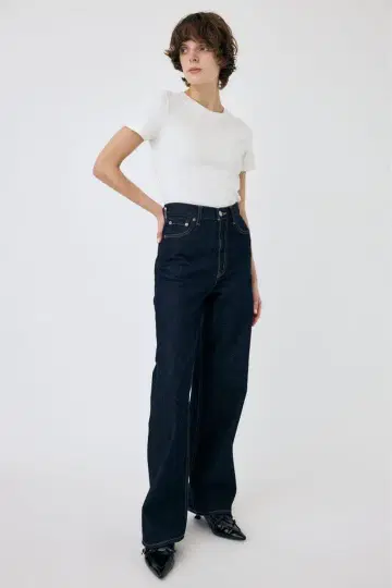 [ 새상품급 ] MOUSSY 하이웨스트 스트레이트 원워시 23