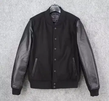 소가죽 하이브리드 바시티 자켓