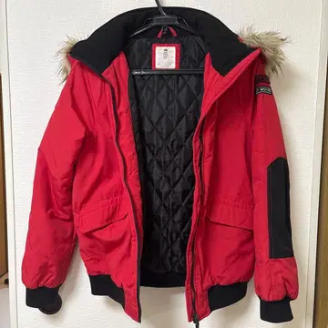 H&M 레드 다운 자켓 퍼 포함 남성용 키즈 여성용