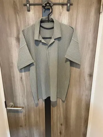 플리츠 피케 셔츠 사이즈 2 카키