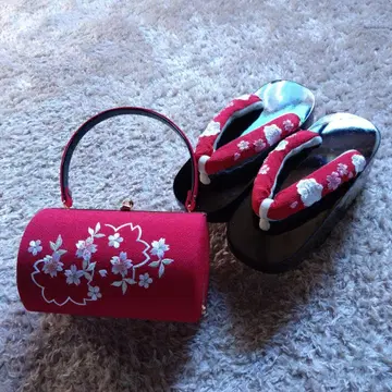 미사용 어른용 폿쿠리 코폿토리 성인식 후리소데에 귀여운 백 포함