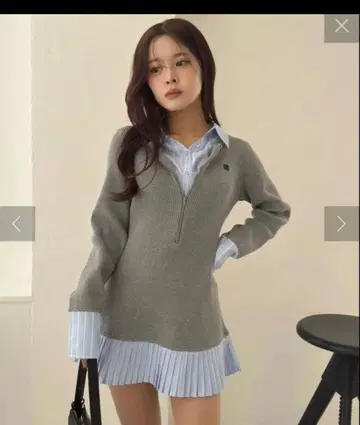 NICE CLAUP Nono 기획/도킹 플리츠 원피스