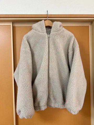 jaVa 플리스 자켓 베이지 후드 부착