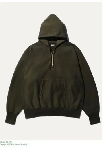 a.presse Vintage Half Zip Sweat Hoodie