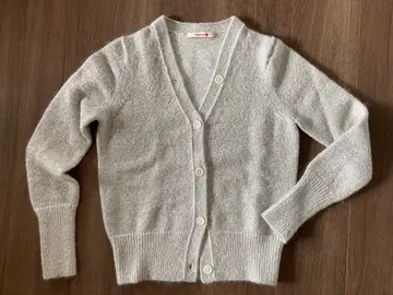 [ 미사용 ] BACCA 바카 모헤어 혼방 니트 가디건 라메 실버