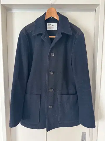 MHL. 네이비 블랙 울 자켓