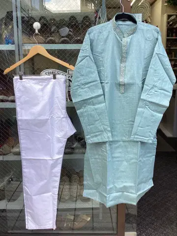 스카이블루 캐주얼웨어 세트 (자수 포함)