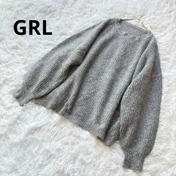 [ 그레일 ] 긴팔 니트 돌먼 그레이F 울 오버 사이즈 풀오버