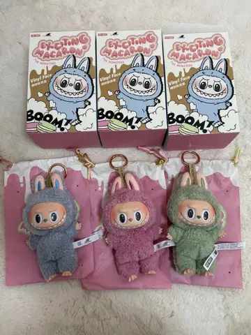 [ 정품 ] 미사용 새상품 LABUBU 라부부 마카롱 3세트