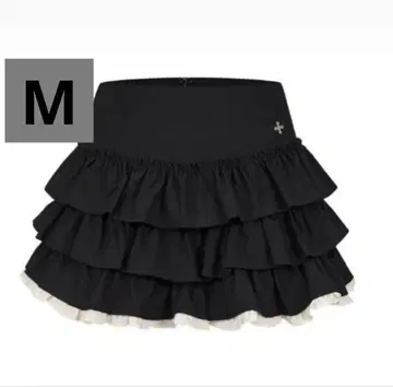 andwang Charm frill cullotte mini skirt