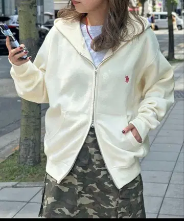 CPCM [ U.S. POLO ASSN. ] 맨투맨 니트 지퍼 후드티