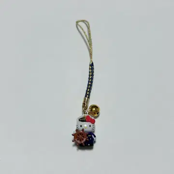 [레어] 지역 한정 키티 꼬리 스트랩 요코하마 한정판 로얄 윙 선장