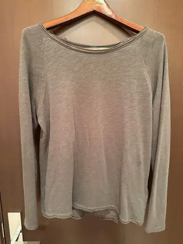 REPLAY 그레이 긴팔 라운드넥 상의