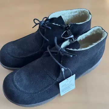 스웨이드 블랙 부츠 퍼 내부