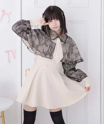 Palelfy 넥타이 포함 케이프 원피스