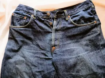 좋은 맛! 에비수 스트레이트 데님 LL 화이트 카모메 인디고