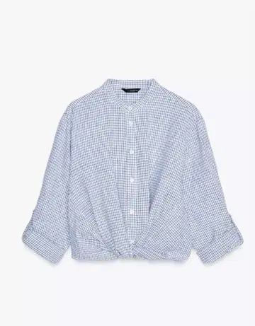 ZARA 체크 무늬 노트 셔츠