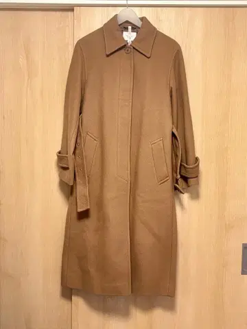 카멜색 롱 코트 벨트 포함