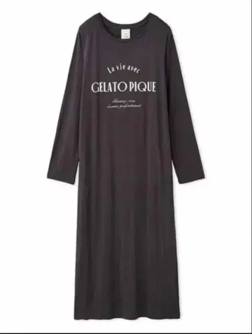 GELATO PIQUE 그레이 레이온 로고 원피스