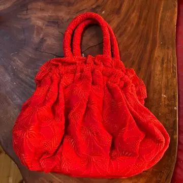 가루이자와 셀렉샵 꽃의 요정 자수 레드 핸드백